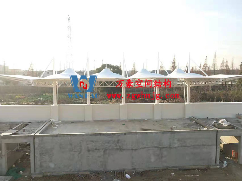 張家港市新建九年一貫制學校膜結構工程完工