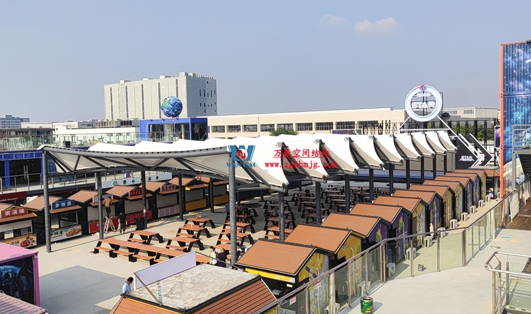 有骨骼、有皮膚的PTFE膜結(jié)構(gòu)建筑