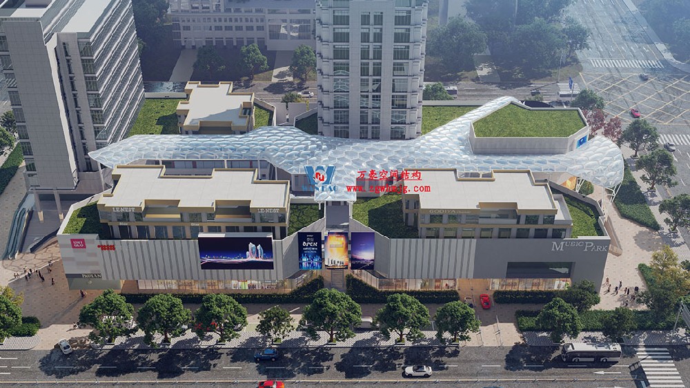 已完工，這個(gè)ETFE氣枕商業(yè)天幕閃亮登場(chǎng)！