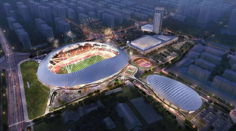 山東蓬萊體育場施工進(jìn)度大揭秘！