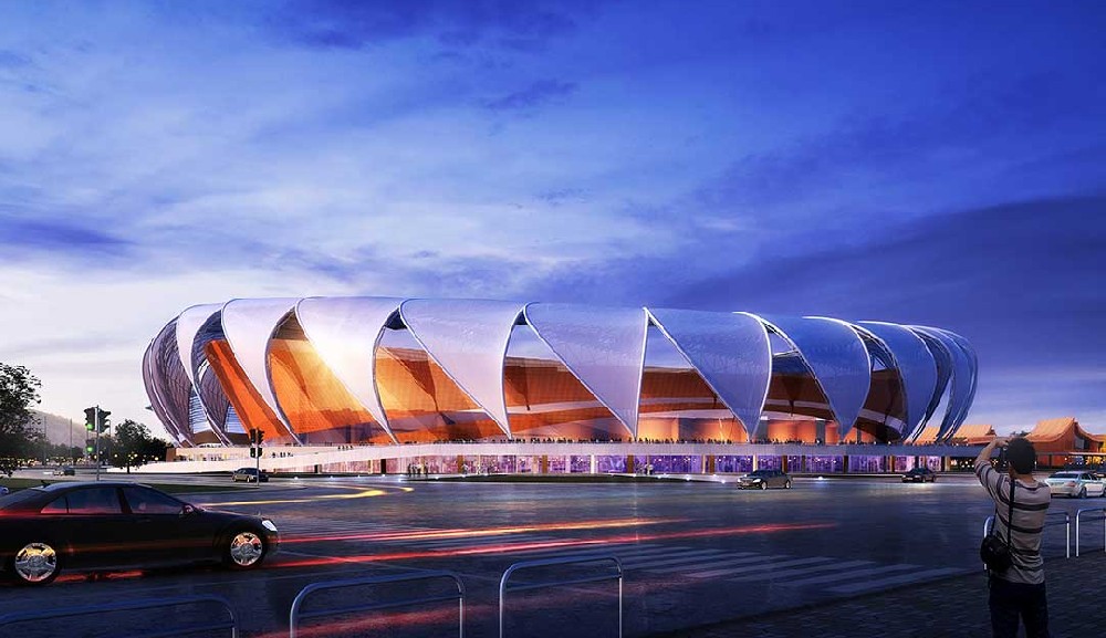 瑞麗江畔崛起新地標(biāo)，文體中心進(jìn)入沖刺階段！