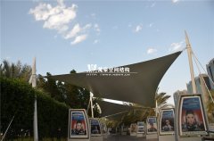 走廊遮陽膜結構