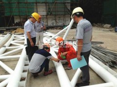 上海閔行區(qū)小學網(wǎng)球場膜結(jié)構(gòu)工程完工